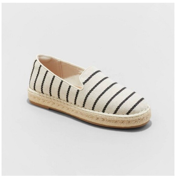 NWT Women’s Skipper Striped Espadrille Flats-Universal Thread Size 10 #320 - Picture 1 of 12